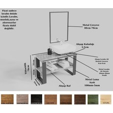 Ntconcept Sina Ayna Çerçeveli Masif Ahşap Lavabo Dolabı Hilton