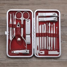 Danlu 19PCS-TUHAOJIN 7-19PCS Paslanmaz Çelik Tırnak Makası Güzellik Aracı Parmak Ayak Tırnaklarını Pense Kesiciler Ölü Cilt Kir Sökücü Pedikür Manikür Seti (Yurt Dışından)