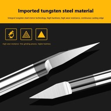 2Liyao 3.175X30X0.1 1 Adet Pcb 3D Gravür Bit 10/15/20/25/60/90 V Şekli Oyma Uçları Uçlu 3.175/4/6 Tungsten Karbür Pcb Freze Kesicisi Alüminyum Kesici (Yurt Dışından)