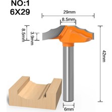 2Liyao No1 6X29 1 Adet 1/4 "6mm Shank Ağaç Işleme Kapı Çerçevesi Dantel Bıçak Kapı Gravür Profilli Dantel Kabine Gravür Bıçağı Ithal Freze Kesicisi (Yurt Dışından)