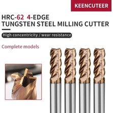 2Liyao 4f D5XD5X50L HRC62 4 Flüt End Mill 1MM-20MM Tungsten Çelik Düz Şaft Freze Kesicisi Cnc Makineleri Araçları Alaşım Kaplama Karbür Torna Için (Yurt Dışından)