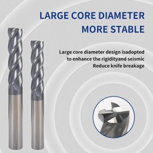 2Liyao 4f D1XD4X50L 5 Adet End Mill HRC50 4 Flüt 4mm 6mm 10MM 16MM 20MM Alaşım Karbür Freze Tungsten Çelik Freze Kesici End Mill Cnc Aracı (Yurt Dışından)