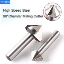 2Liyao 10.4XR90XD8X50L 3 Flüt Pah Bit Hss 90 Derece Paslanmaz Çelik Alüminyum Alaşımlı Havşa Pah Kırma Aracı Matkap Uçları 6.3-60MM End Mill (Yurt Dışından)