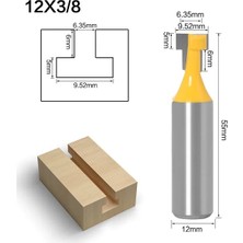 2Liyao 12MM x 9.52MM 1/4 Ila 1/2 Inç Şaft Anahtar Deliği Yönlendirici Bit Seti - 3/8 1/2 Inç Bıçak Çapı Gravür Freze T-Yuvası Kesiciler (Yurt Dışından)