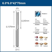 2Liyao 1 Adet 6X42X70 Xcan 1 Adet 4mm/6mm Shank 2 Flüt Düz End Mill Karbür Cnc Router Bit Gravür Bit Düz Yuvası Freze Kesicisi Ahşap (Yurt Dışından)