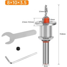 2Liyao 8X10X3.5 2.8/3.0/3.2/3.5/4.0mm 1 Adet 8mm Shank Hss Havşa Ağaç Işleme Yönlendirici Bit Seti Freze Kesicisi Vida Çıkarıcı Remon Yıkım (Yurt Dışından)