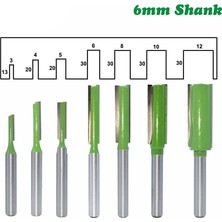 2Liyao 6X9X20MM 1 Adet 6mm Shank Düz Bit Tungsten Karbür Çelik Tek Çift Flüt Yönlendirici Bit Ahşap Freze Kesicisi Ahşap Ağaç Işleme Araçları (Yurt Dışından)