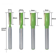 2Liyao 6X9X20MM 1 Adet 6mm Shank Düz Bit Tungsten Karbür Çelik Tek Çift Flüt Yönlendirici Bit Ahşap Freze Kesicisi Ahşap Ağaç Işleme Araçları (Yurt Dışından)