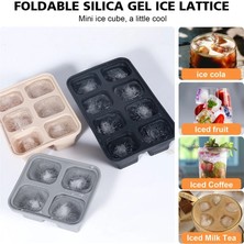 6 DELIKGB-9.6X7.6X3CM 4/6/8 Izgara Büyük Buz Kalıbı Kalıp Kutusu Büyük Gıda Sınıfı Silikon Buz Küpü Kare Tepsi Kalıp Diy Bar Pub Şarap Buz Blokları Makinesi Modeli (Yurt Dışından)