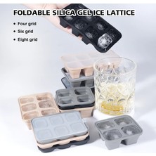 6 DELIKGB-9.6X7.6X3CM 4/6/8 Izgara Büyük Buz Kalıbı Kalıp Kutusu Büyük Gıda Sınıfı Silikon Buz Küpü Kare Tepsi Kalıp Diy Bar Pub Şarap Buz Blokları Makinesi Modeli (Yurt Dışından)