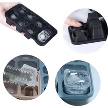 6 DELIKGB-9.6X7.6X3CM 4/6/8 Izgara Büyük Buz Kalıbı Kalıp Kutusu Büyük Gıda Sınıfı Silikon Buz Küpü Kare Tepsi Kalıp Diy Bar Pub Şarap Buz Blokları Makinesi Modeli (Yurt Dışından)
