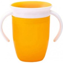 Mavi ve Pembe 240ML Boğulma Önleyici Bardak Içme Suyu Için 360 Derece Dönebilen Çift Kolu Çevirme Bebek Öğrenme Içme Bardağı Sızdırmaz Bebek Su Bardağı (Yurt Dışından)