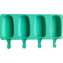 013 Yeşil Silikon Popsicle Kalıp Dondurma Kalıp Yaz Dıy Ev Yapımı Buz Küpü Tepsi Buz Pop Blok Dondurucu Meyve Suyu Tatlı Yapımcısı Aracı (Yurt Dışından)