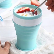 GREY-1PC-100ML Katlanır Silikon Bardak Kahve Kupaları Seyahat Katlanabilir Silikon Bardaklar Taşınabilir Handcup Geri Çekilebilir Gıda Sınıfı Katlanabilir Su Bardakları (Yurt Dışından)