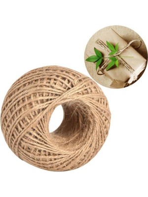 Baby Meva Natural Jüt Ip - Kendir Ip - Hasır Ip - Süsleme ve Hobi Ipi Kraft Süsleme Magnet Kutuları Süsleme