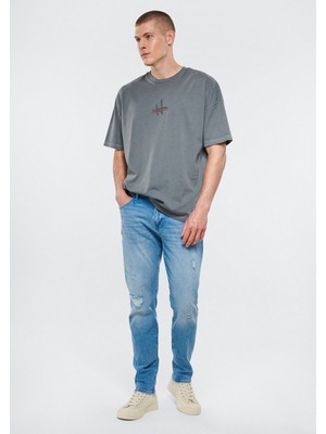 Mavi Milan Açık Mavi Eskitilmiş Yırtıklı Street Jean Pantolon