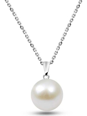 925 Ayar Gümüş Sade İnci Kolye