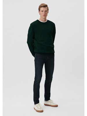 Mavi James Yeşil Lux Black Jean Pantolon Erkek Günlük Dar Paça Desenli Model