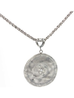 925 Ayar Gümüş Yonca Bahçesi Madalyon Kolye