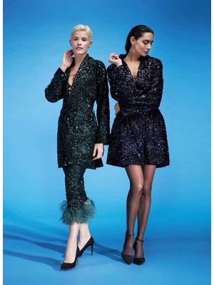 Le Twins Normal Yeşil Kadın Ceket Emma