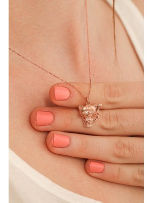 925 Ayar Gümüş Sevimli Kedi Kolye