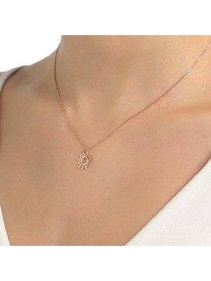 925 Ayar Gümüş  Güneş Kolye