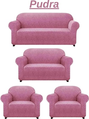 Elhoş 3+2+1+1 Dokuma Jakar Koltuk Örtüsü. Lastikli, Esnek, Yıkanabilir Koltuk, Kanepe, Çekyat Örtüsü