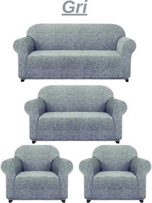 Elhoş 3+2+1+1 Dokuma Jakar Koltuk Örtüsü. Lastikli, Esnek, Yıkanabilir Koltuk, Kanepe, Çekyat Örtüsü