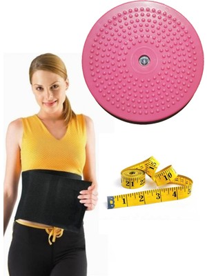 Jet Sporcu Terleme Kemeri Termal Sauna Bel Korsesi ve Twister Disk Incelme Spor Aleti Seti Mezura