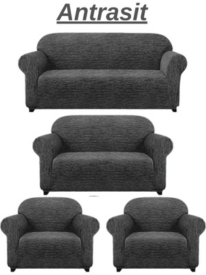 Elhoş 3+2+1+1 Dokuma Jakar Koltuk Örtüsü. Lastikli, Esnek, Yıkanabilir Koltuk, Kanepe, Çekyat Örtüsü