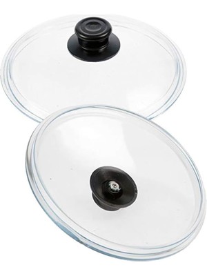 abnturk 24CM Tencere ve Tavalar Için Cam Tencere Kapağı Yüksek Isıya Ocak + Fırına Dayanıklı  Cam Kapak