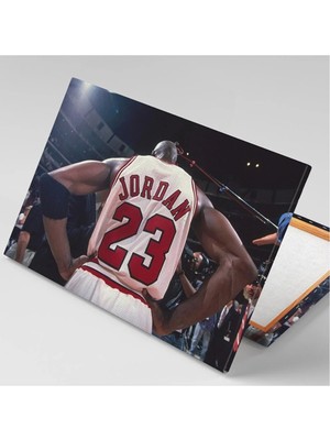 AR AJANS KANVAS TABLO Michael Jordan Art Chicago Bulls Basketbol Nba Beyaz Forma Yirmi Üç Numara Kanvas Tablo AR030159