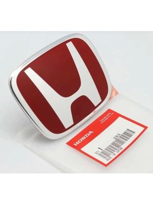 İmza Honda Civic Fc5 2016 - 2021 12*9 cm Ön ve Arka Panjur Logosu Kırmızı (Cam Logo)