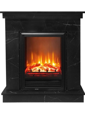 DLC Nero Small Ses Efektli Bluetooth'lu Siyah Mermer Desen Şömine 2015