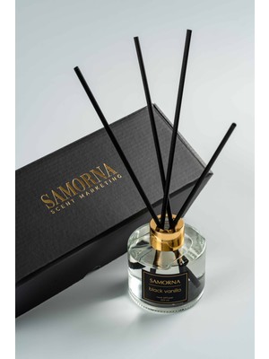 Samorna Scent Marketing Black Vanilla Çubuklu Oda Kokusu Vanilyanın Baharatlı Hali