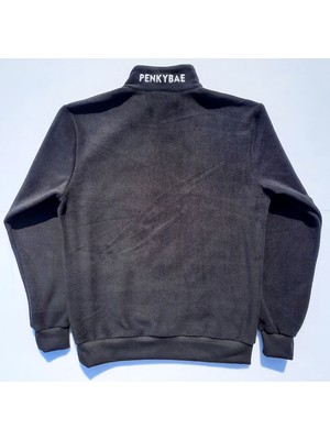 Penkybae Twıy Yarım Fermuarlı Nakışlı Polar Sweatshirt