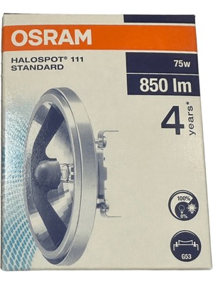 Osram Halospot 111 Standard 75W 3000K (Sarı Işık) G53 Duylu Halospot