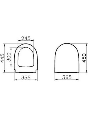 Vitra Sento Klozet Kapağı Duroplast, Üstten Sıkmalı Yavaş Kapanır, Metal Menteşeli, Beyaz