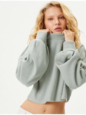 Koton Koton Kadın Giyim Tişört - Koton - 4WAL10163IK - Yeşil - M