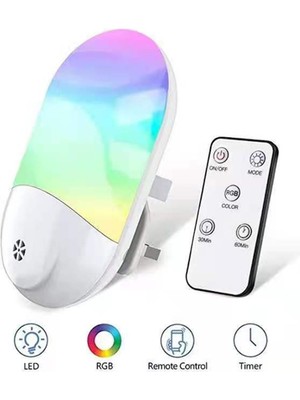 Sagrado Rgb Gece Lambası LED Uzaktan Kumanda Kısılabilir Gece Lambaları Uk Plug (Yurt Dışından)