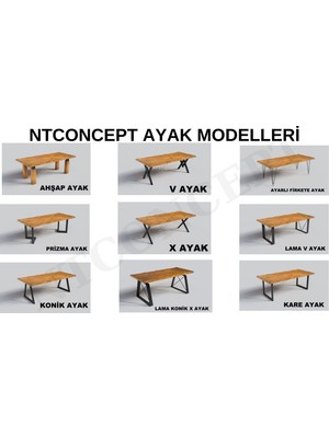 Ntconcept Vinne M2 Doğal Ahşap Yemek Masası