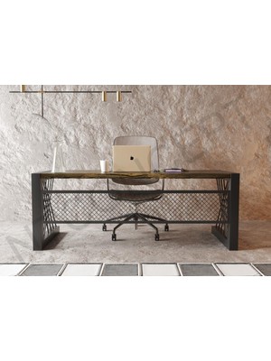 Ntconcept Alfa M3 Masif Ağaç Ofis Masası - Ebat Seçenekli