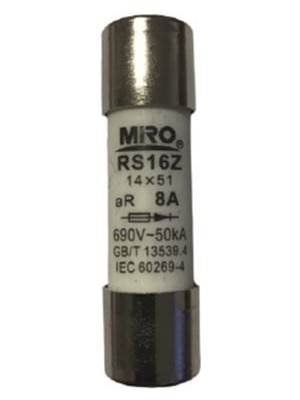 DF Porselen Kartuş Sigorta 14X51 8 Amper 500V 120KA