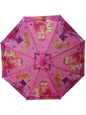 Marlux Bardaklı Korumalı Kız Çocuk Pembe Baskılı Şemsiye M21MARC80R001