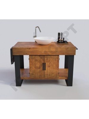 Ntconcept Miha Masif Ahşap Lavabo Dolabı Hilton