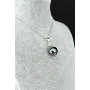 Crazy Takı Tasarım 925 Ayar Gümüş Hakiki Hematit Taşlı Kadın Kolye