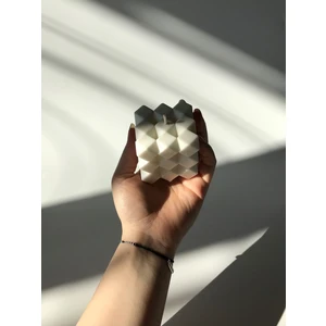 Ivory Pure Atelier Beyaz Kare Bubble Şekilli Kokulu Soya Mum