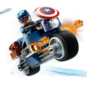 Marvel - Captain America ve Motoru Orijinal Minifigür