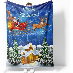Erays Home Yılbaşı & Christmas Desenli Polar Tv Battaniyesi
