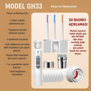 GH15 Ağız Duşu Komple Ağız Bakımı 3 Başlıklı Askılıklı Aile Boyu Kulanım